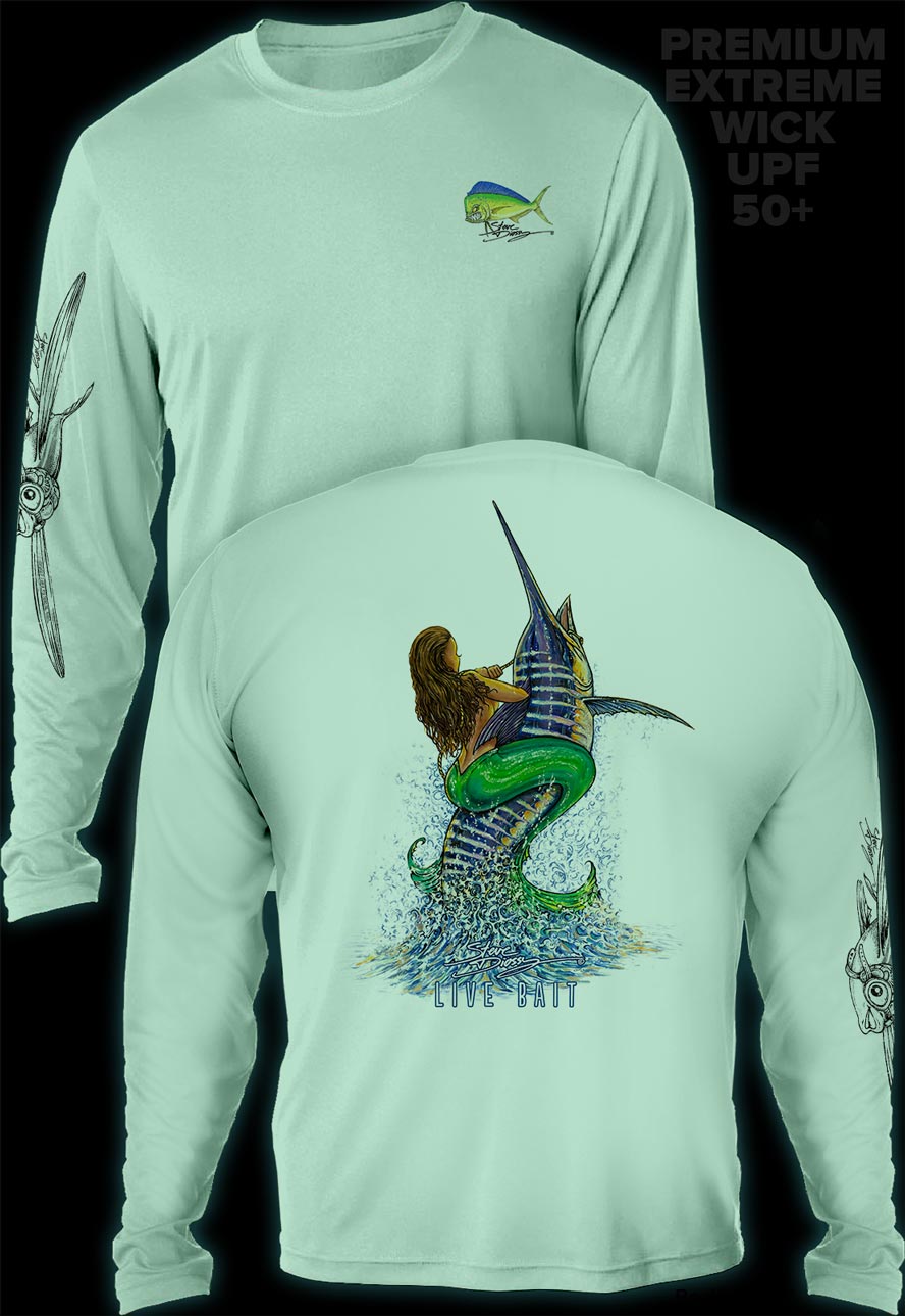 "Live Bait" Men's Extreme Wick Long Sleeve Performance Shirt ᴜᴘꜰ-ᴛᴇᴇ